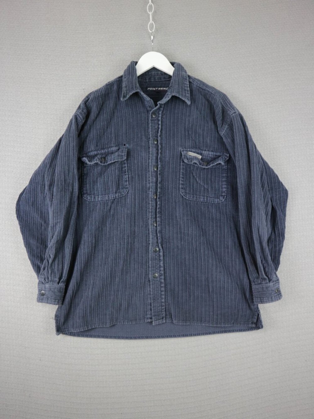 Point Zero Corduroy Thick Faded Blue Mens Large